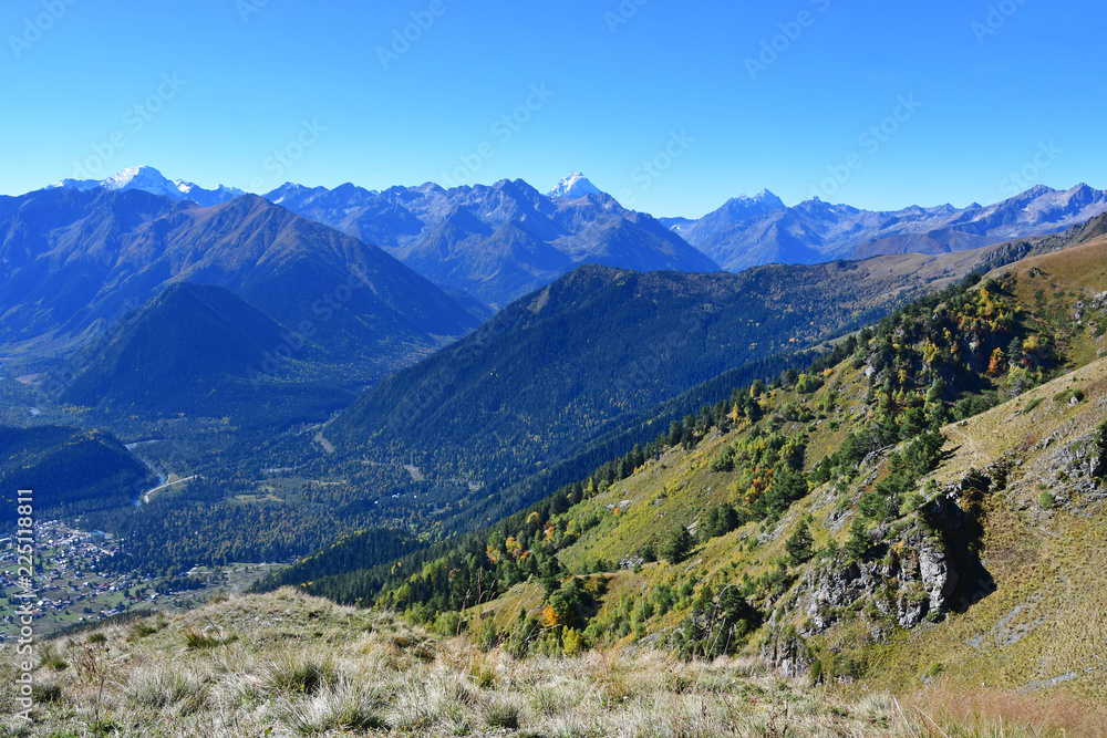 Russia, the mountains around the village of Arkhyz in september