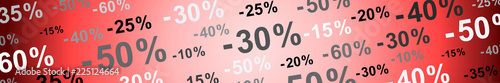 Bannière soldes. Pourcent, pourcentage, réduction