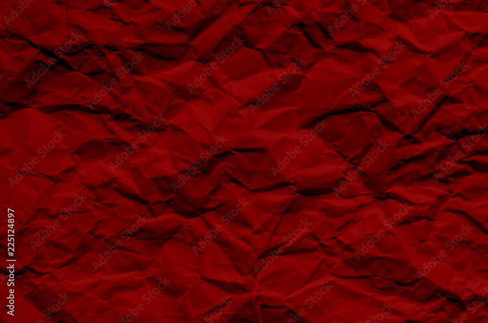 Crushed red paper texture, Stock image