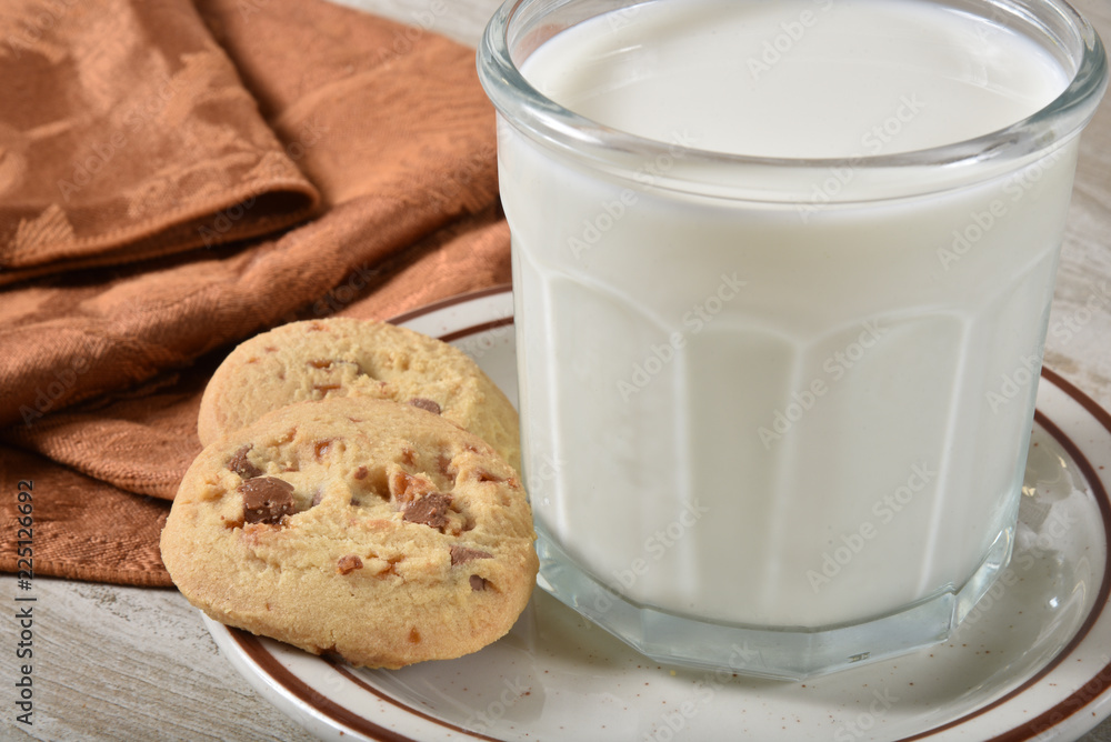 Chocolate chip cookies and milk Chocolate chip cookies and milk