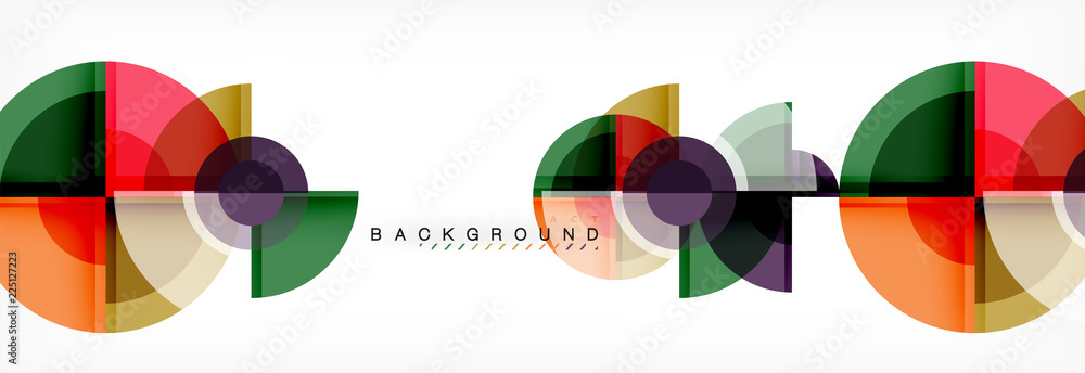 Abstract background - multicolored circles, trendy minimal geometric design Abstract background - multicolored circles, trendy minimal geometric design