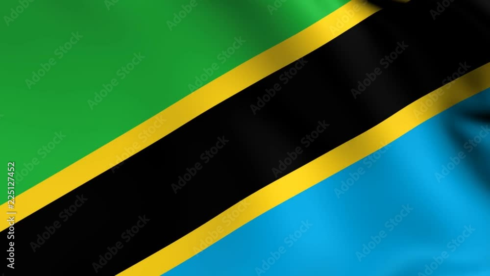 flag of Tanzania waving animation flag of Tanzania waving animation