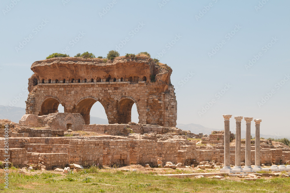 Ruins of the ancient town Tralles (Tralleis), Turkey