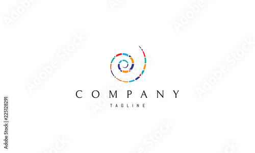 Colorful spiral vector logo image