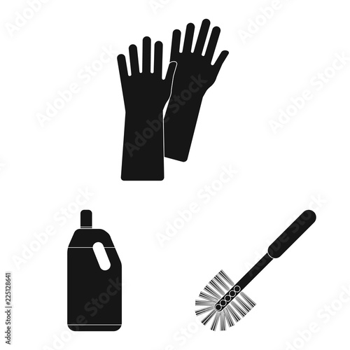 Vector design of cleaning and service icon. Set of cleaning and household stock vector illustration.