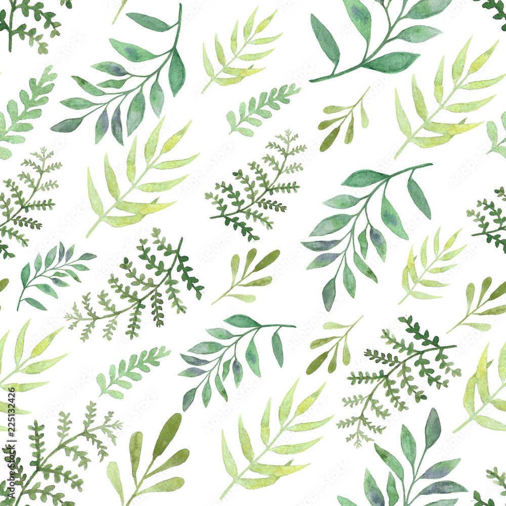 Seamless watercolor patterns leaves and branches. Lovely design elements. Great for wedding or invitations. Seamless watercolor patterns leaves and branches. Lovely design elements. Great for wedding or invitations.