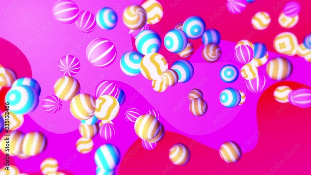 Colorful balls gradient background. VJ Seamless loop background. Colorful balls gradient background. VJ Seamless loop background.