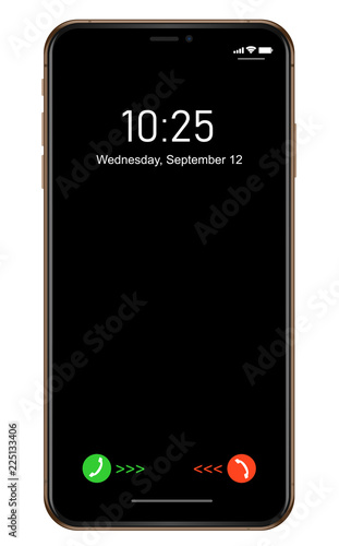 Brand new realistic mobile phone black smartphone vector eps 10