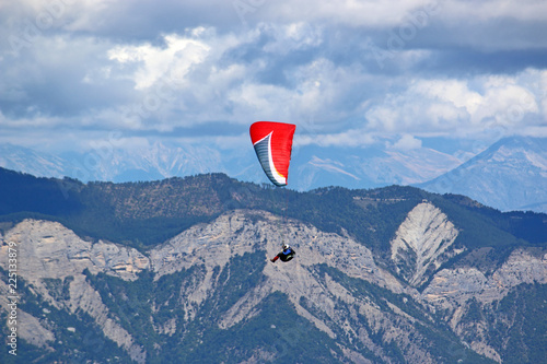 Paraglider in the French Alps