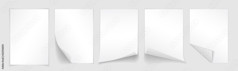 Vector Square Format White Paper Empty Four Sheets Of Paper Template Stock  Illustration - Download Image Now - iStock