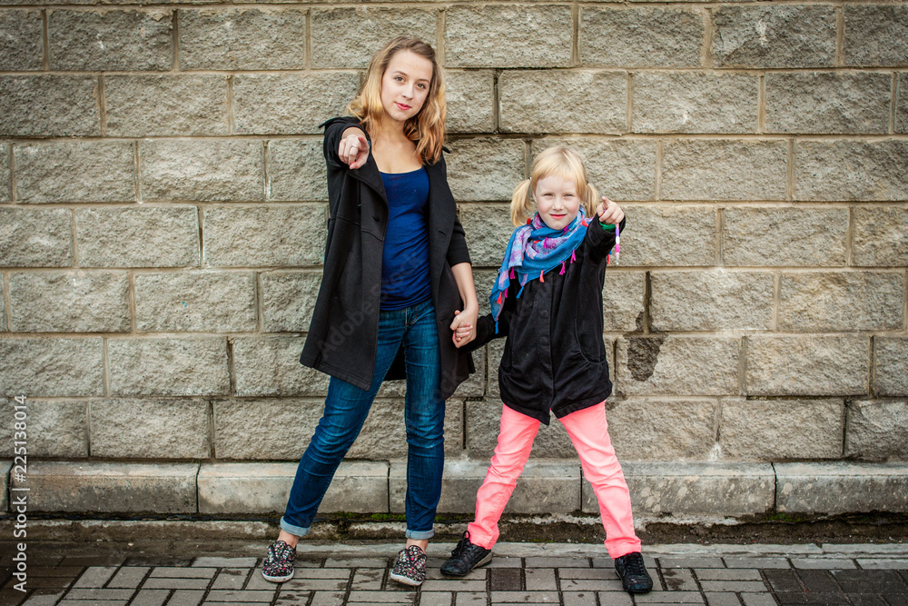 The two cutied sisters on the street The two cutied sisters on the street