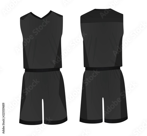 Dark basketball uniform. vector illustration