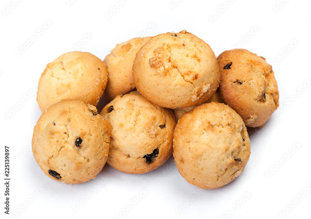Group of cookies with raisins Group of cookies with raisins