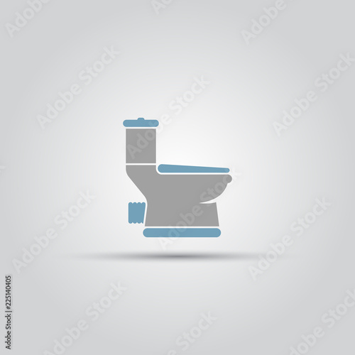 Toilet isolated vector symbol