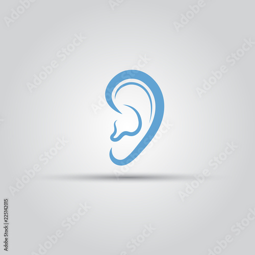 Ear isolated vector medical logo template