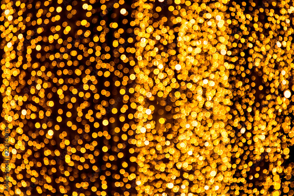 Bokeh-abstraction: Terrestrial veil of pure gold and splendor