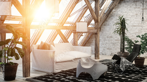 Comfortable cozy modern loft conversion