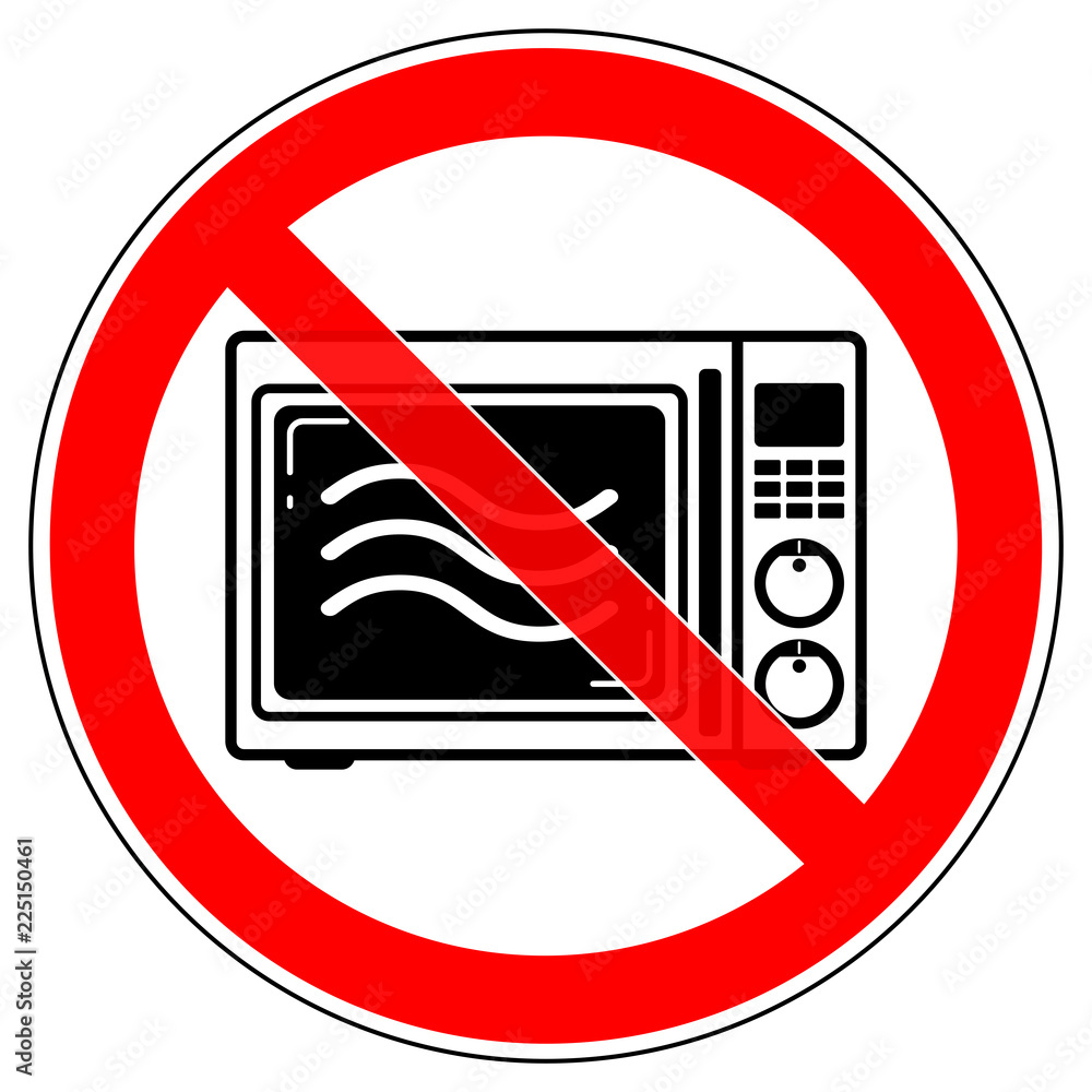 srr464 SignRoundRed - german - Verbotszeichen: Mikrowelle /  Mikrowellenzubereitung verboten - english - prohibition sign - microwave  oven / prohibited / no microwaves allowed - xxl red g6638 Stock  Illustration | Adobe Stock