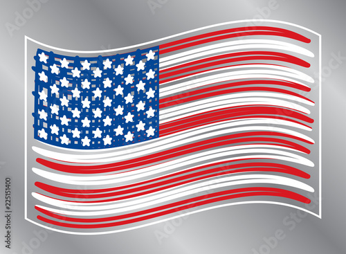 American Flags. USA.