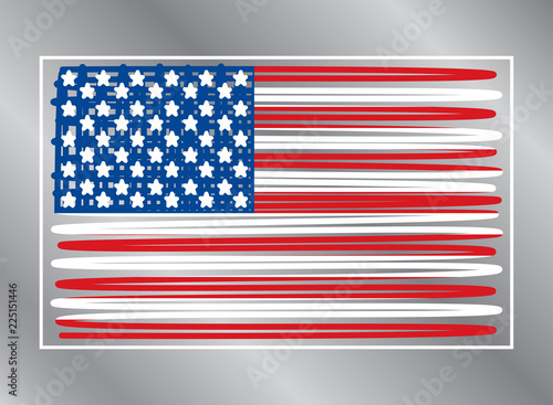 American Flags. USA.
