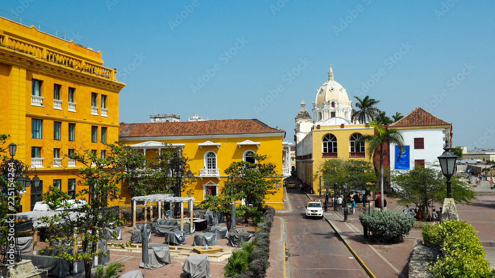 Fototapeta premium downtown of colonial Cartagena in Colombia