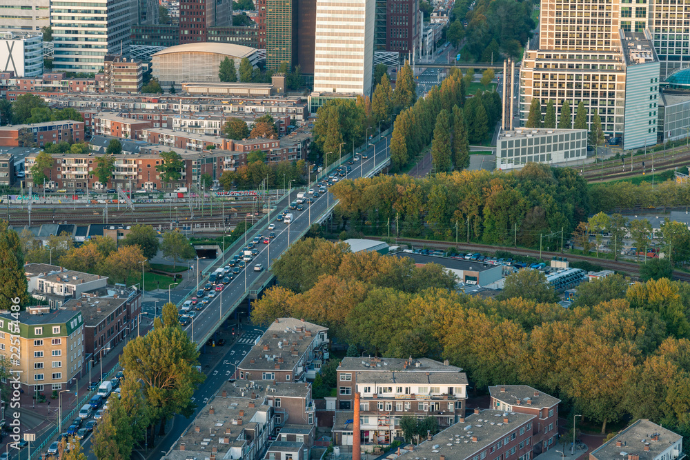 Naklejka premium The hague city skyline viewpoint, Netherlands