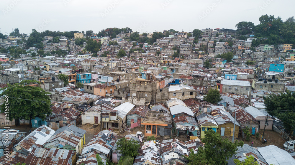 Favelas De Santo Domingo Rio Ozama Dominican Republic