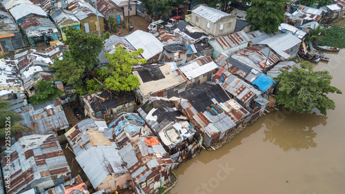 Favelas De Santo Domingo Rio Ozama Dominican Republic