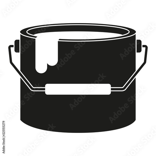 Black and white paint bucket silhouette