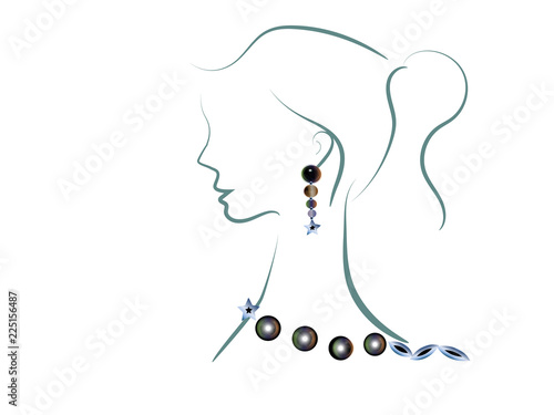 vector illustration silhouette of woman