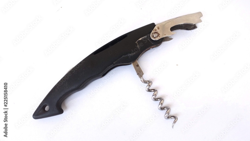 Wine Bottle Opener on white background. Wine Bottle Opener on white background.