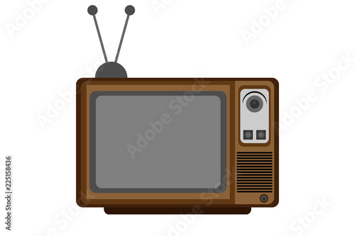 Televisión antigua de tubo. 