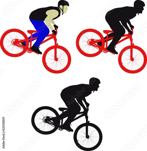 silhouette cyclist