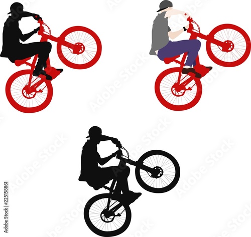 cyclist - vector illustration