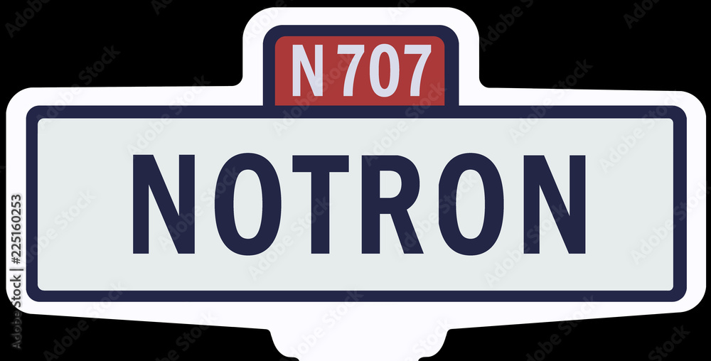 NOTRON - Ancien panneau entrée d'agglomération