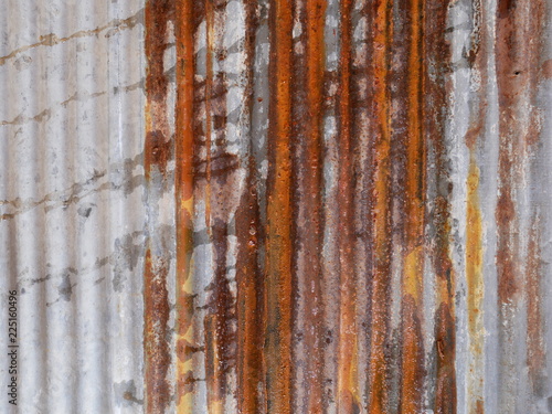 rusty metal zinc roof texture background
