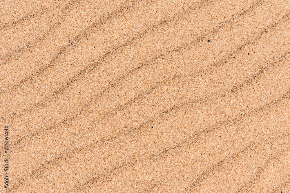 Sandy surface with waves from the wind, macro Sandy surface with waves from the wind, macro