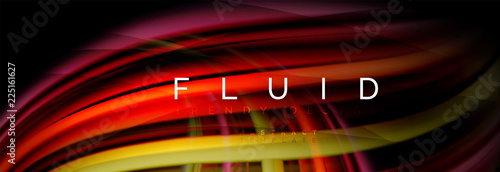 Wave fluid flowing colors motion effect, holographic abstract background. Vector illustration