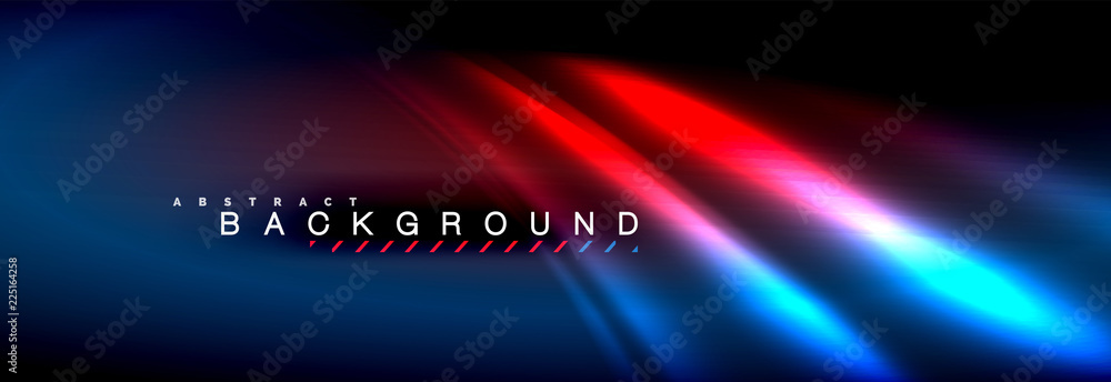 Neon glowing fluid wave lines, magic energy space light concept, abstract background wallpaper design Neon glowing fluid wave lines, magic energy space light concept, abstract background wallpaper design