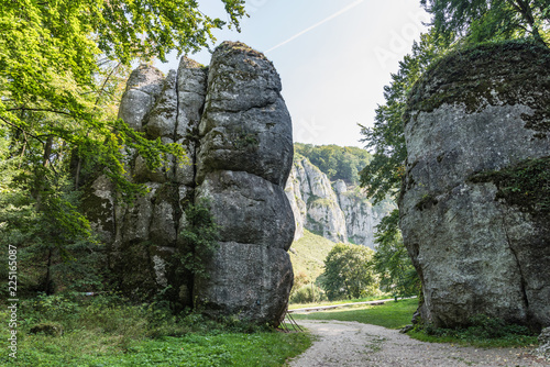 Cracow Gate rock formation in Ojcow National Park, Krakow,Poland