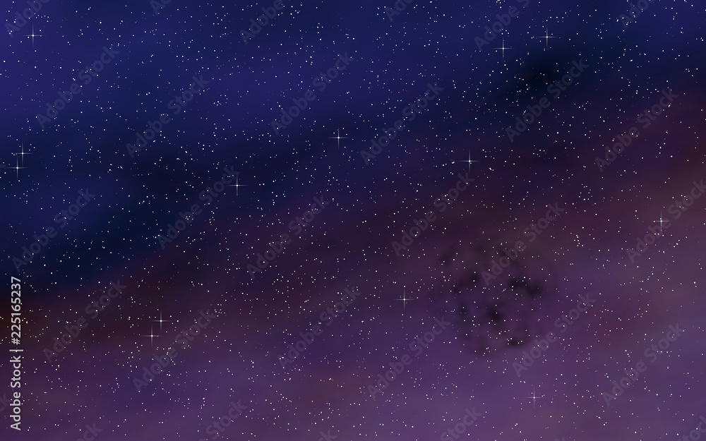 Fototapeta premium Colorful and beautiful space background. Outer space. Starry outer space texture. 3D illustration