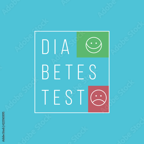 Infographics diagnosis of diabetes test