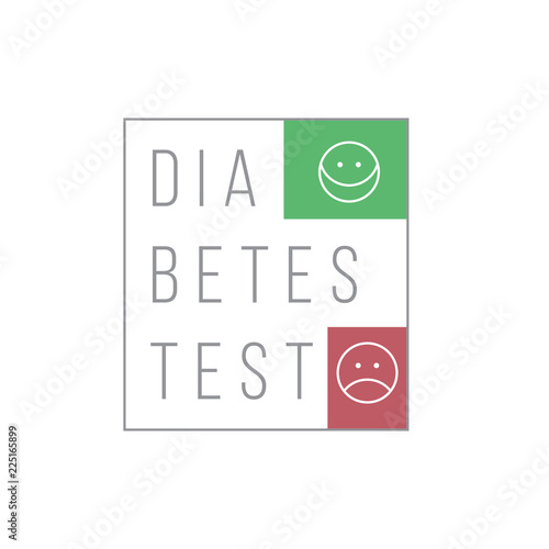 Infographics diagnosis of diabetes test