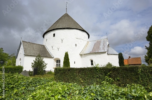 Defensive round church in Nylars  Bornholm  Denmark