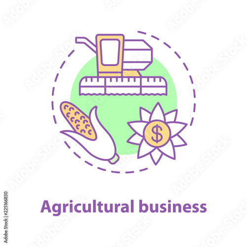 Agricultural business concept icon