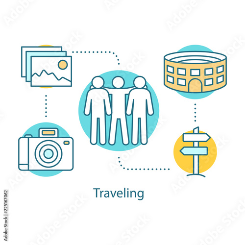 Traveling concept icon