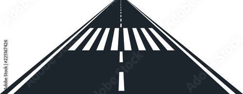 road and zebra crossing