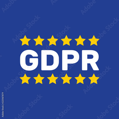GDPR concept illustration. Idea of data protection. General rules for data protection GDPR