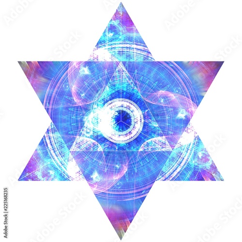 Merkaba with Fractal Image photo