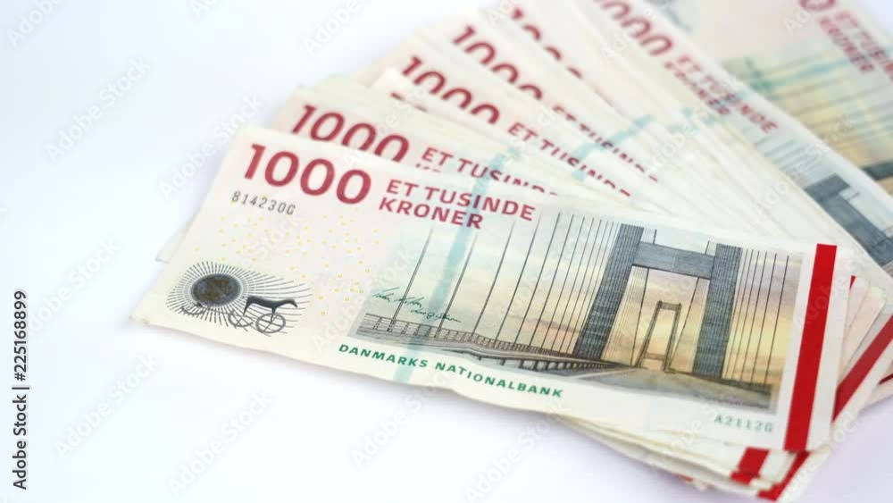 Danish krone. ( DKK ) 1000 Kroner banknotes Danish krone. ( DKK ) 1000 Kroner banknotes